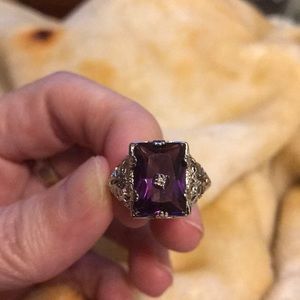 Amethyst and Sterling 925 ring. New size 8